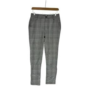 Hot Topic Black White Plaid Skinny Pants Goth Edgy Witchy Womens 28